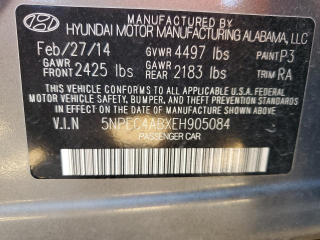 Photo 12 VIN: 5NPEC4ABXEH905084 - HYUNDAI SONATA 