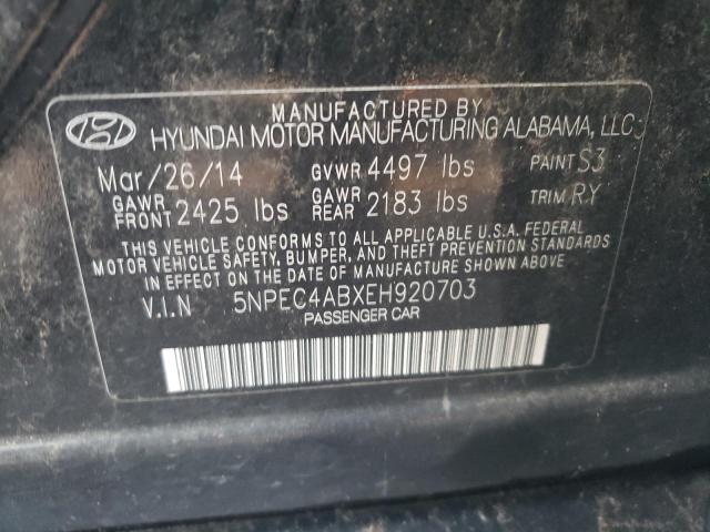 Photo 9 VIN: 5NPEC4ABXEH920703 - HYUNDAI SONATA SE 