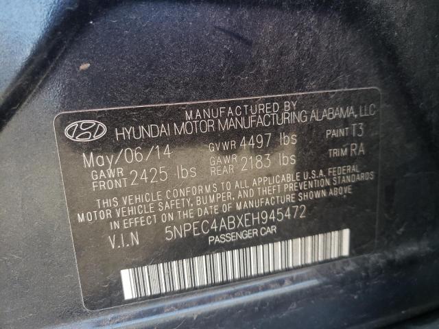 Photo 9 VIN: 5NPEC4ABXEH945472 - HYUNDAI SONATA SE 