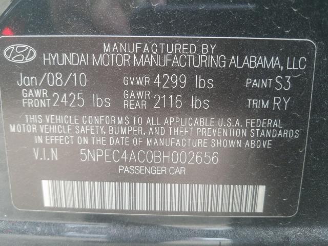 Photo 9 VIN: 5NPEC4AC0BH002656 - HYUNDAI SONATA SE 