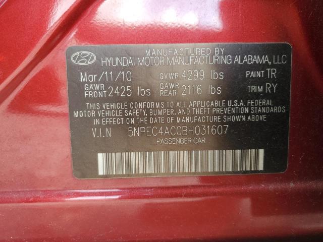 Photo 12 VIN: 5NPEC4AC0BH031607 - HYUNDAI SONATA 