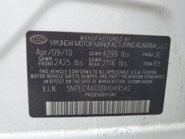 Photo 11 VIN: 5NPEC4AC0BH049542 - HYUNDAI SONATA SE 