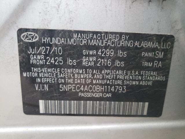 Photo 9 VIN: 5NPEC4AC0BH114793 - HYUNDAI SONATA SE 