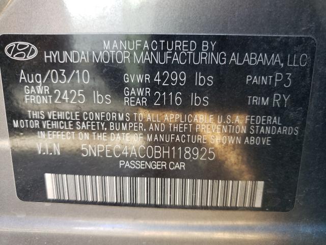 Photo 9 VIN: 5NPEC4AC0BH118925 - HYUNDAI SONATA SE 