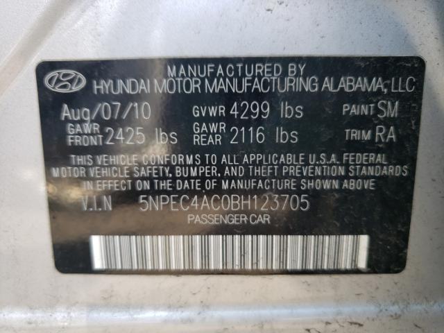 Photo 9 VIN: 5NPEC4AC0BH123705 - HYUNDAI SONATA 