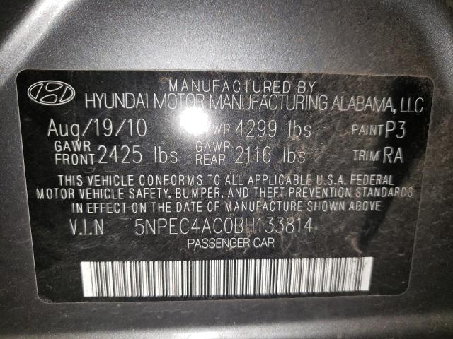 Photo 9 VIN: 5NPEC4AC0BH133814 - HYUNDAI SONATA SE 