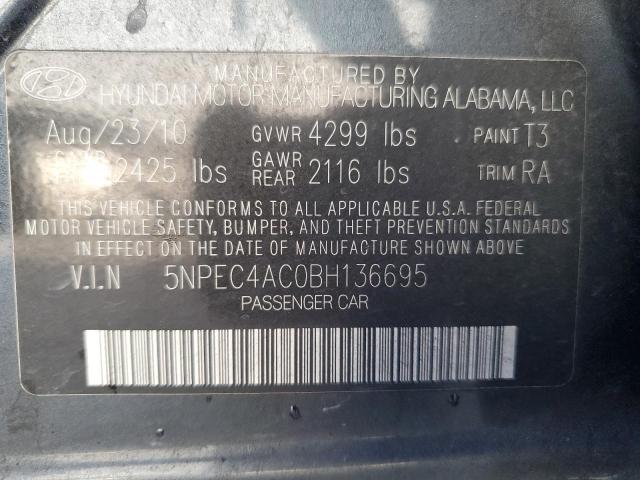 Photo 11 VIN: 5NPEC4AC0BH136695 - HYUNDAI SONATA 