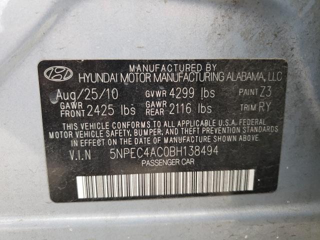 Photo 9 VIN: 5NPEC4AC0BH138494 - HYUNDAI SONATA 