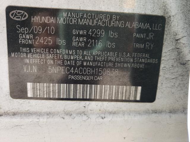 Photo 9 VIN: 5NPEC4AC0BH150838 - HYUNDAI SONATA SE 