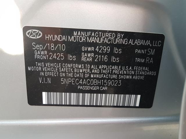 Photo 9 VIN: 5NPEC4AC0BH159023 - HYUNDAI SONATA SE 