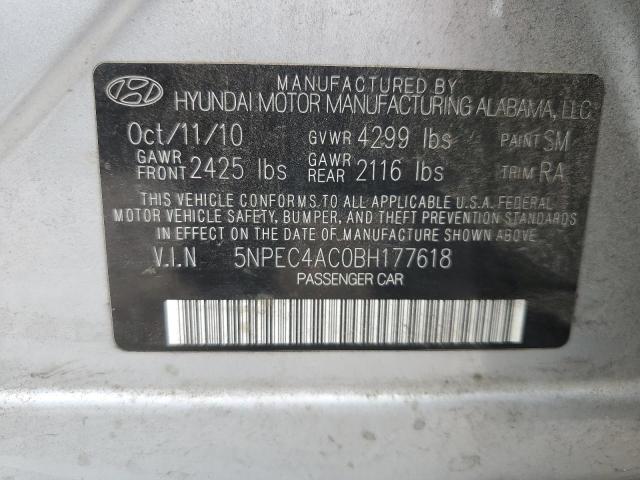 Photo 11 VIN: 5NPEC4AC0BH177618 - HYUNDAI SONATA 