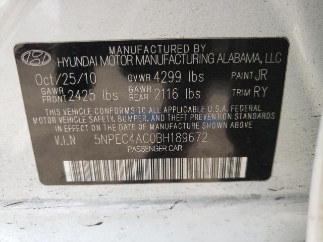 Photo 9 VIN: 5NPEC4AC0BH189672 - HYUNDAI SONATA SE 