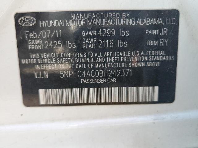 Photo 11 VIN: 5NPEC4AC0BH242371 - HYUNDAI SONATA SE 