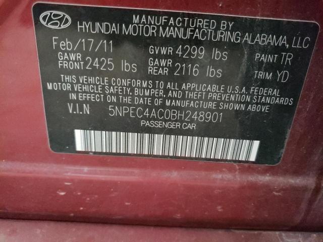 Photo 9 VIN: 5NPEC4AC0BH248901 - HYUNDAI SONATA SE 