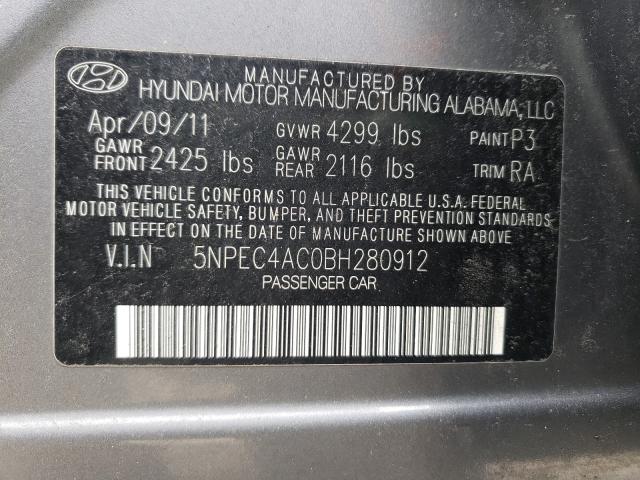 Photo 9 VIN: 5NPEC4AC0BH280912 - HYUNDAI SONATA SE 