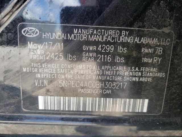 Photo 9 VIN: 5NPEC4AC0BH303217 - HYUNDAI SONATA SE 