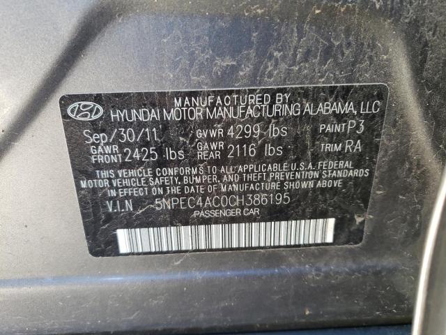 Photo 11 VIN: 5NPEC4AC0CH386195 - HYUNDAI SONATA SE 