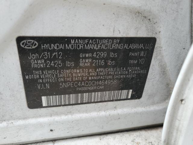 Photo 12 VIN: 5NPEC4AC0CH464958 - HYUNDAI SONATA SE 