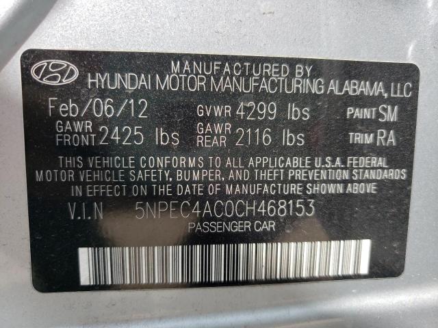 Photo 9 VIN: 5NPEC4AC0CH468153 - HYUNDAI SONATA SE 