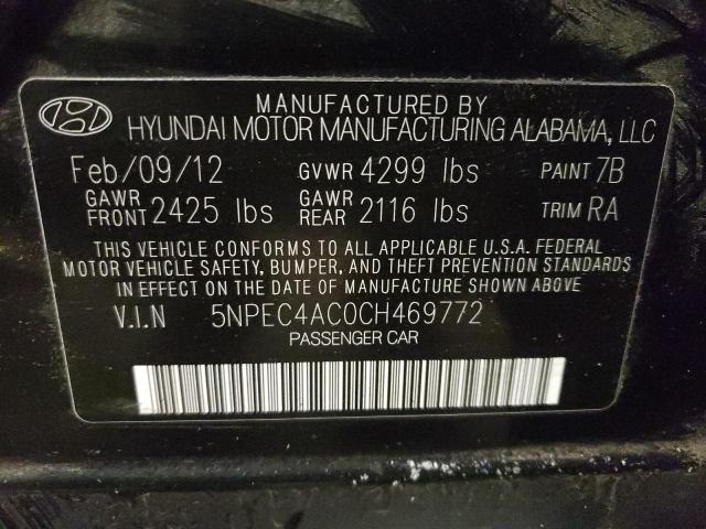 Photo 11 VIN: 5NPEC4AC0CH469772 - HYUNDAI SONATA SE 