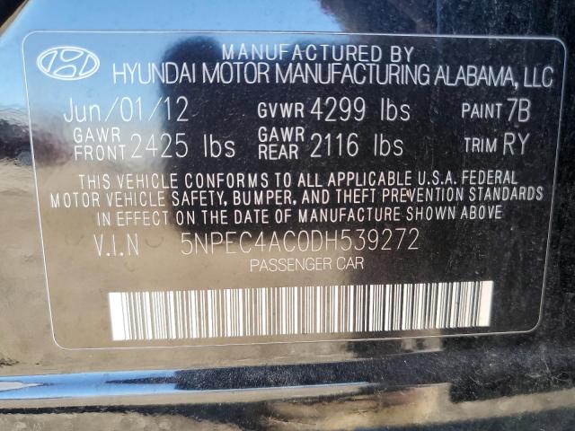 Photo 12 VIN: 5NPEC4AC0DH539272 - HYUNDAI SONATA SE 