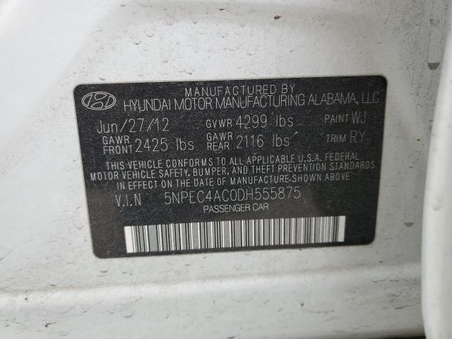 Photo 11 VIN: 5NPEC4AC0DH555875 - HYUNDAI SONATA SE 