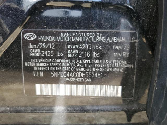 Photo 12 VIN: 5NPEC4AC0DH557481 - HYUNDAI SONATA 