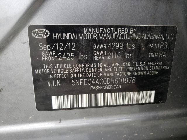 Photo 11 VIN: 5NPEC4AC0DH601978 - HYUNDAI SONATA SE 