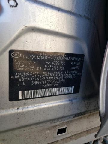 Photo 11 VIN: 5NPEC4AC0DH603150 - HYUNDAI SONATA 