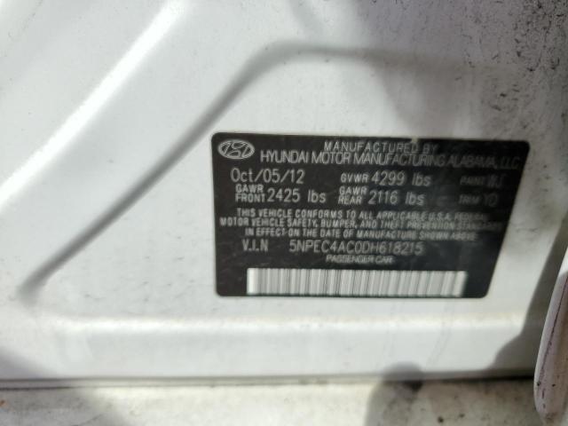 Photo 11 VIN: 5NPEC4AC0DH618215 - HYUNDAI SONATA SE 