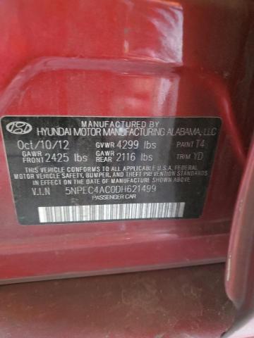 Photo 12 VIN: 5NPEC4AC0DH621499 - HYUNDAI SONATA 