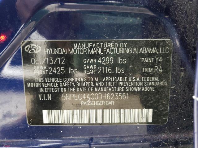 Photo 9 VIN: 5NPEC4AC0DH623561 - HYUNDAI SONATA SE 