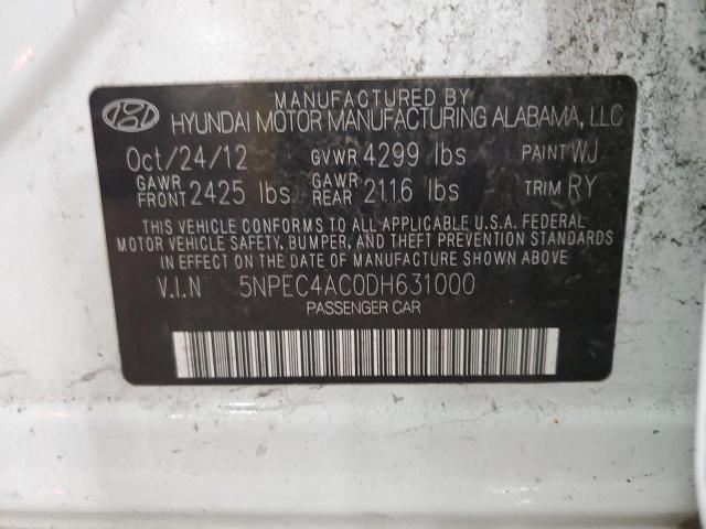 Photo 11 VIN: 5NPEC4AC0DH631000 - HYUNDAI SONATA SE 