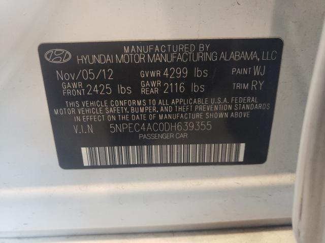 Photo 9 VIN: 5NPEC4AC0DH639355 - HYUNDAI SONATA SE 