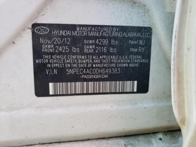 Photo 12 VIN: 5NPEC4AC0DH649383 - HYUNDAI SONATA SE 