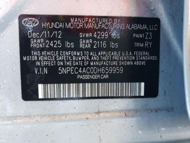 Photo 11 VIN: 5NPEC4AC0DH659959 - HYUNDAI SONATA SE 