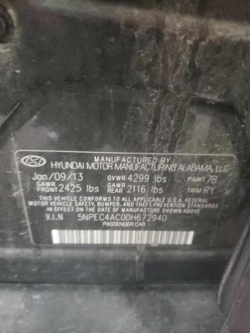 Photo 9 VIN: 5NPEC4AC0DH672940 - HYUNDAI SONATA SE 