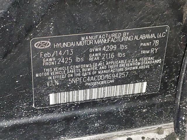 Photo 11 VIN: 5NPEC4AC0DH694257 - HYUNDAI SONATA 