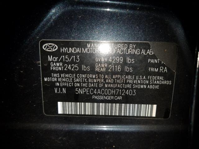 Photo 9 VIN: 5NPEC4AC0DH712403 - HYUNDAI SONATA 