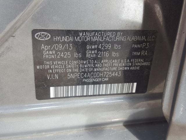 Photo 9 VIN: 5NPEC4AC0DH725443 - HYUNDAI SONATA SE 