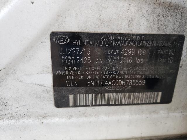 Photo 9 VIN: 5NPEC4AC0DH785559 - HYUNDAI SONATA SE 