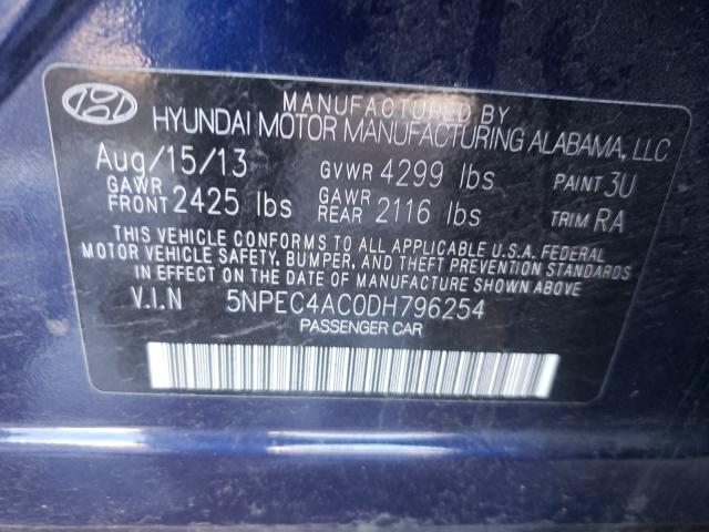 Photo 9 VIN: 5NPEC4AC0DH796254 - HYUNDAI SONATA SE 