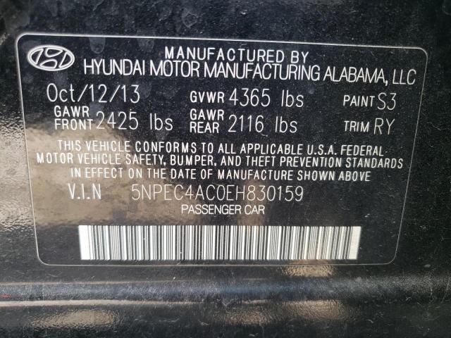 Photo 12 VIN: 5NPEC4AC0EH830159 - HYUNDAI SONATA 