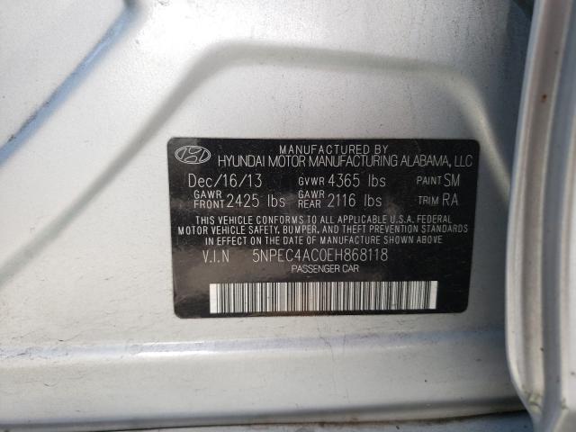 Photo 9 VIN: 5NPEC4AC0EH868118 - HYUNDAI SONATA SE 