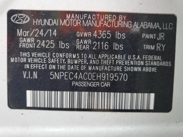 Photo 11 VIN: 5NPEC4AC0EH919570 - HYUNDAI SONATA SE 