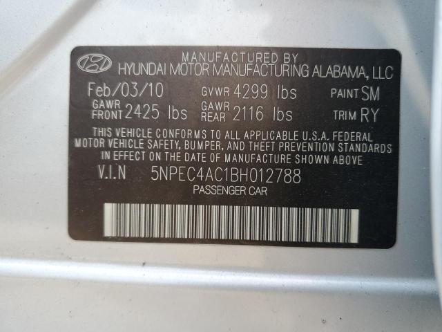 Photo 11 VIN: 5NPEC4AC1BH012788 - HYUNDAI SONATA SE 