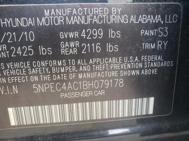 Photo 9 VIN: 5NPEC4AC1BH079178 - HYUNDAI SONATA SE 