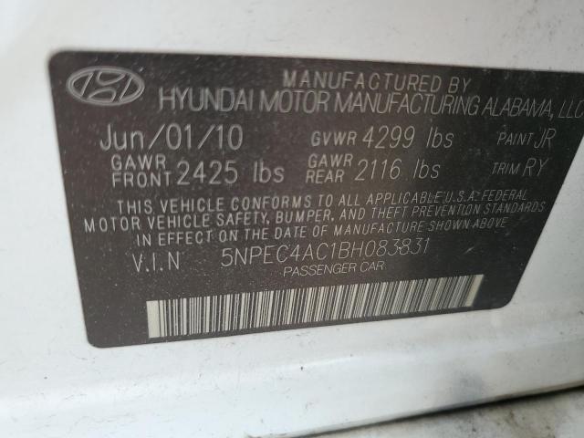 Photo 11 VIN: 5NPEC4AC1BH083831 - HYUNDAI SONATA SE 