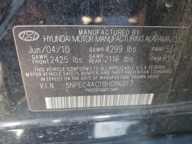 Photo 9 VIN: 5NPEC4AC1BH086017 - HYUNDAI SONATA SE 