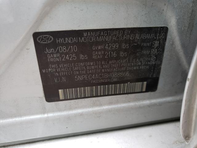 Photo 9 VIN: 5NPEC4AC1BH088866 - HYUNDAI SONATA 